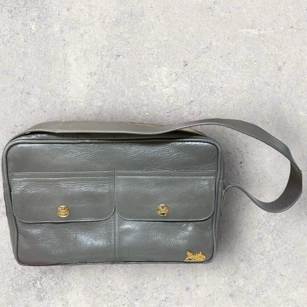 Very Rare Vintage CELINE Gray Box Purse